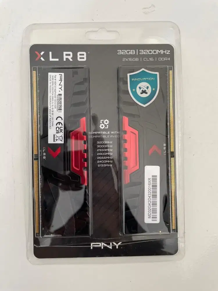 RAM PNY 32 giga (2x16 giga) pc 3200 BNOB like new jarang pake