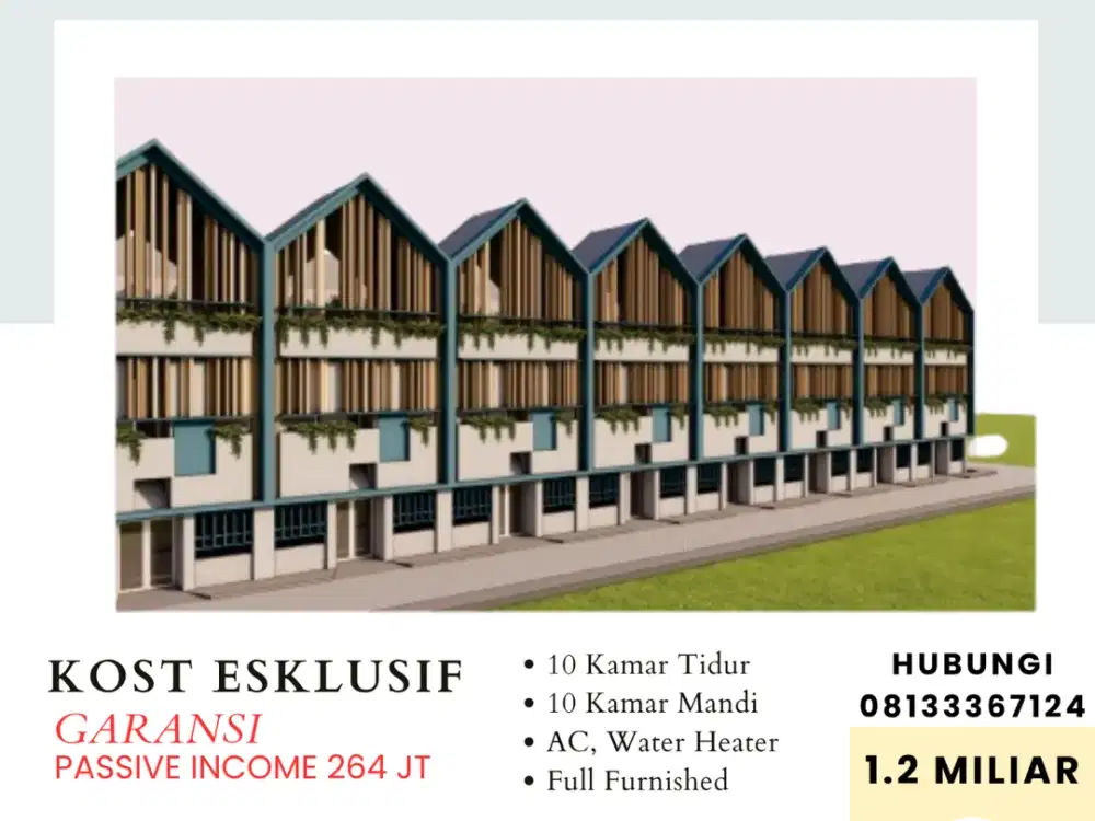 5 Menit Apartemen Begawan Tlogomas Malang Sertifikat Kamar Mandi Dalam Semua Kost Dijual