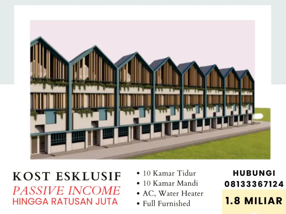 Full Perabot 5 Menit UMM Tlogomas Malang Kost Dijual SHM On Hand