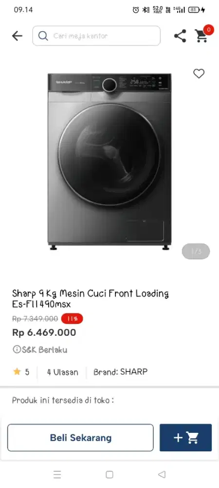 Promo mesin cuci sharp