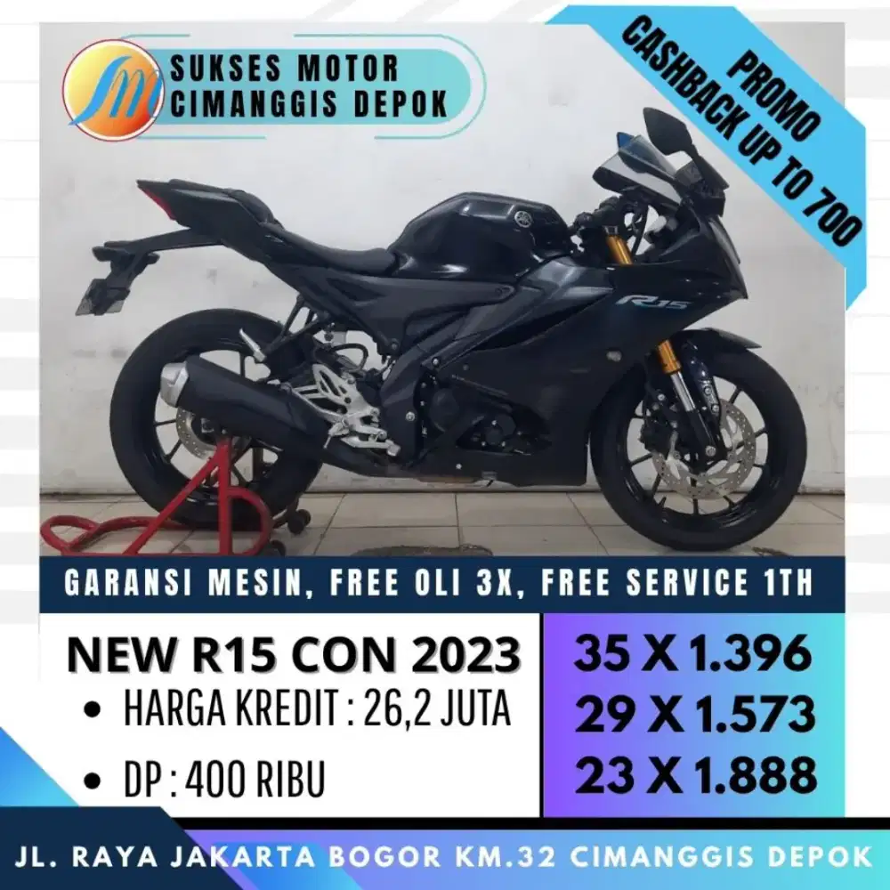NEW R15 CON V4 2023 KM LOW KREDIT CICILAN RINGAN [SUKSES MOTOR]