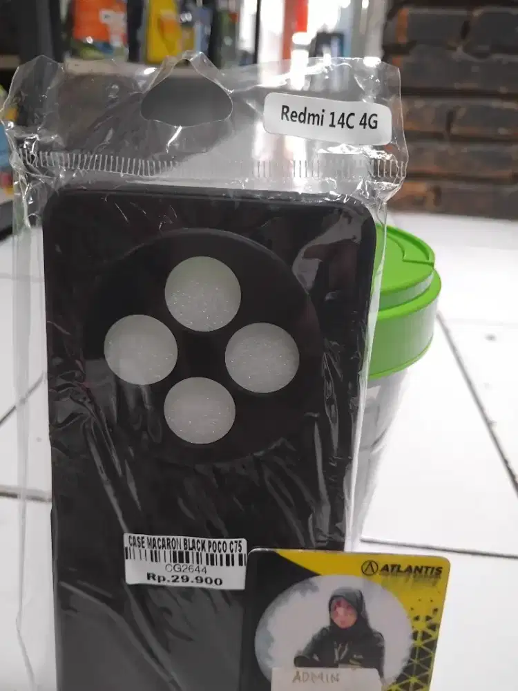 CASE MACARON BLACK POCO C75 | ATLANTIS DAHSYAT