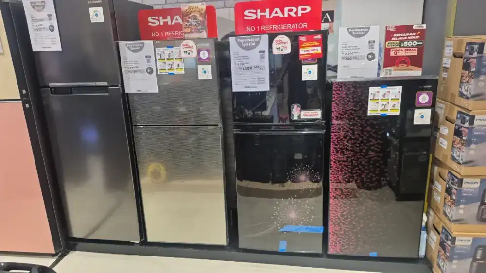 Ready stok kulkas sharp 2 pintu