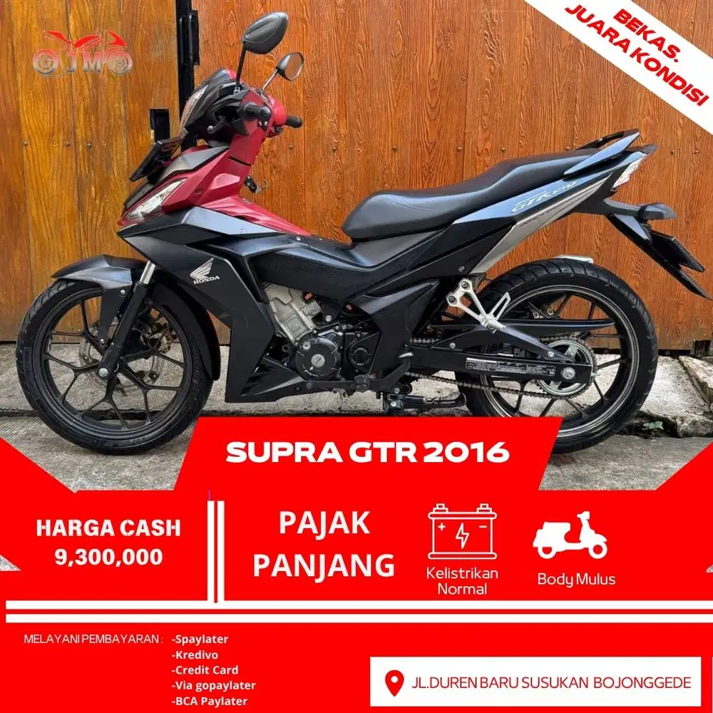 HONDA SUPRA GTR 2016 SURAT LENGKAP PAJAK PANJANG BISA VIA SPAYLATER