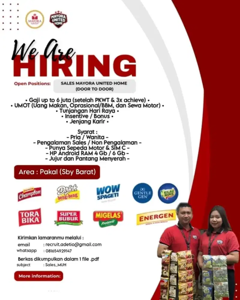 Sales Door to door Mayora