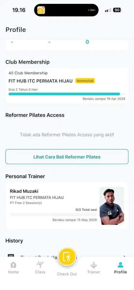 Member Fithub masih 2 Tahun Free PT 2 Sesi Unlock semua akses