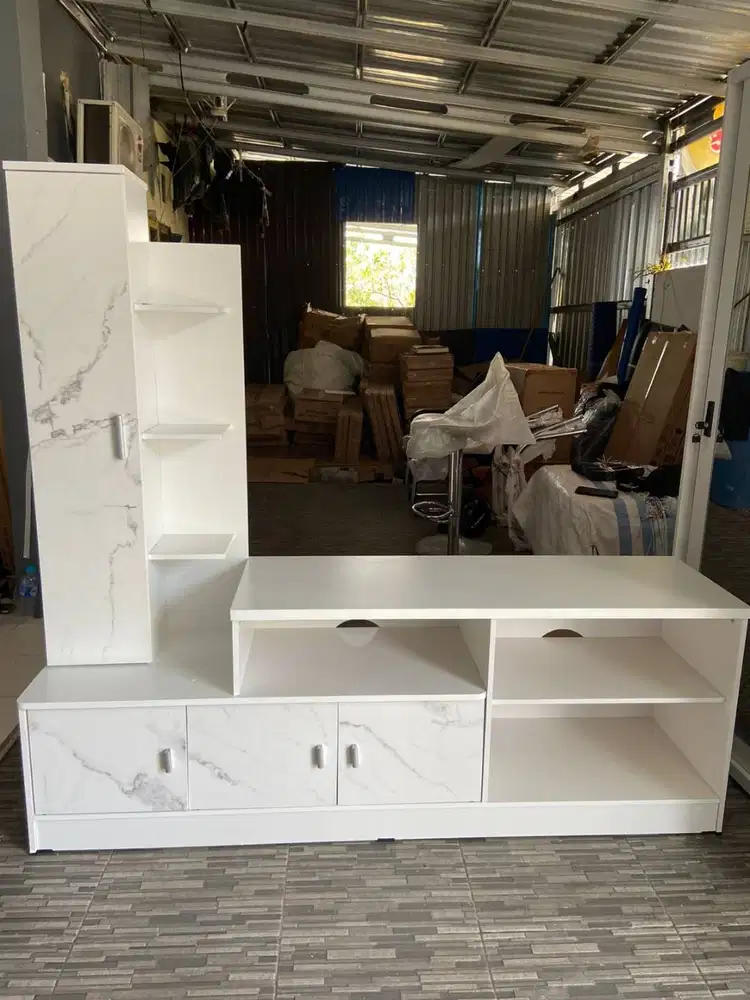 PROMO RAK TV MARBLE MINIMALIS SALE GRATIS ANTAR TERMURAH TERLARIS