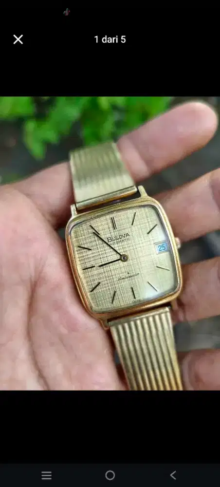 Jam Bulova Ambassador Automatik Gold Vintage