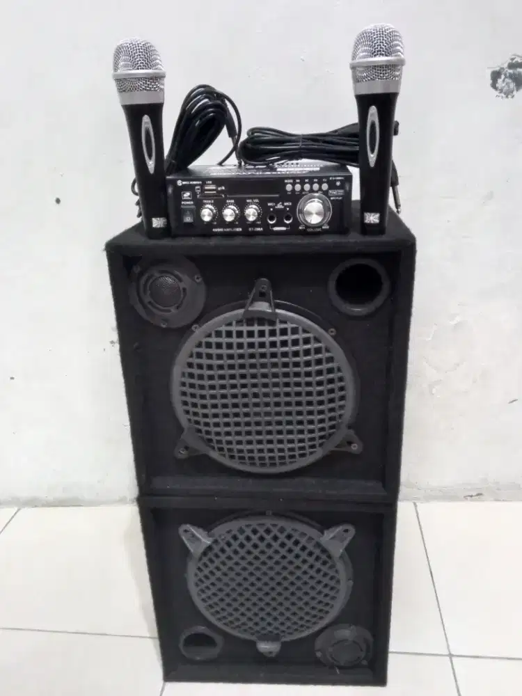 Paket lengkap sound system karaoke 8 in wireless
