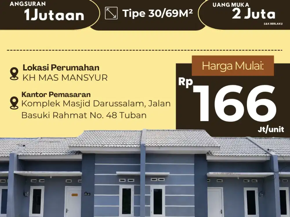 Rumah Subsidi Lokasi Strategis Hanya Di Surya Madani Dua
