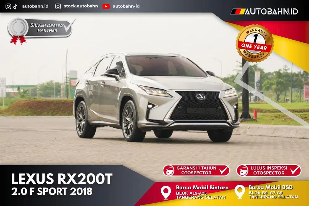 (DP 59jt) Lexus RX200t 2.0 F Sport 2018