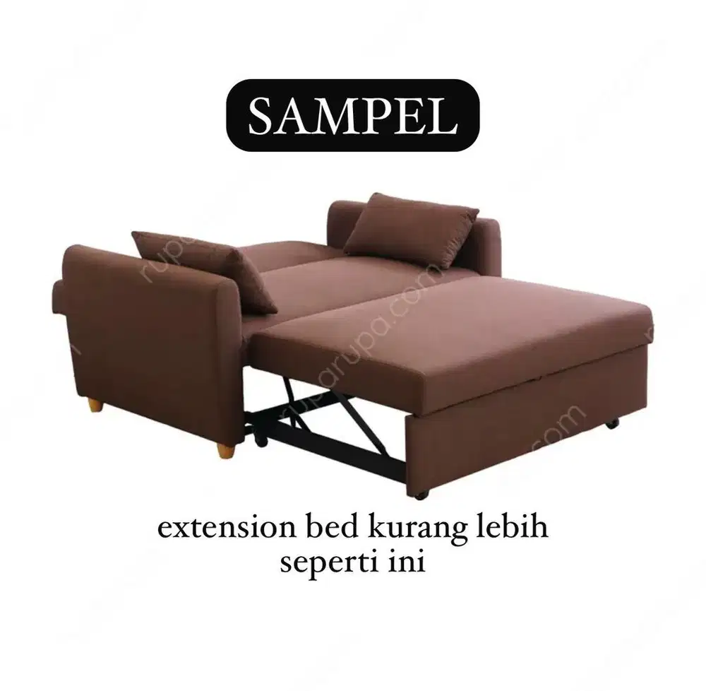 Sofa Bed Cokelat Bahan Kulit Sintetis by Chandra Asri