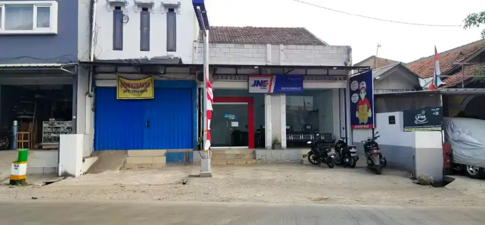 Ruko folding gate biru 2 lantai