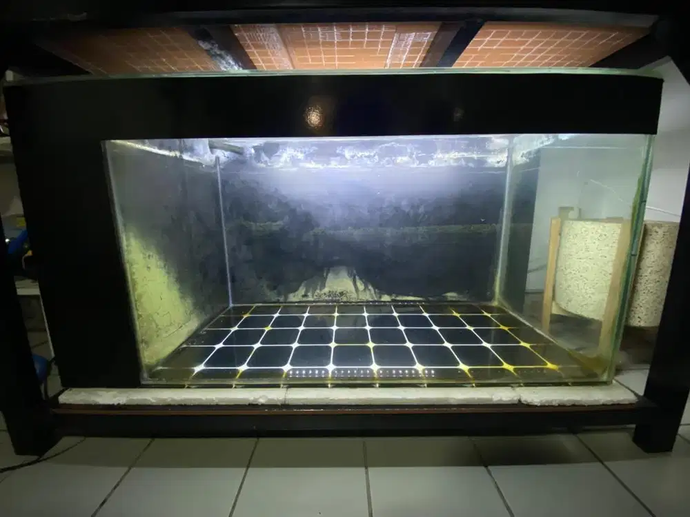 aquarium filter samping 100x40x50 kaca keliling 10mili