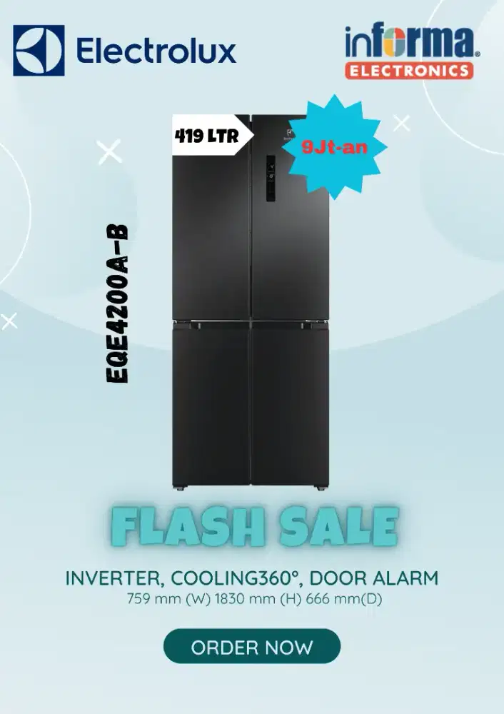 Kulkas Electrolux 4 pintu 419L Seri 600