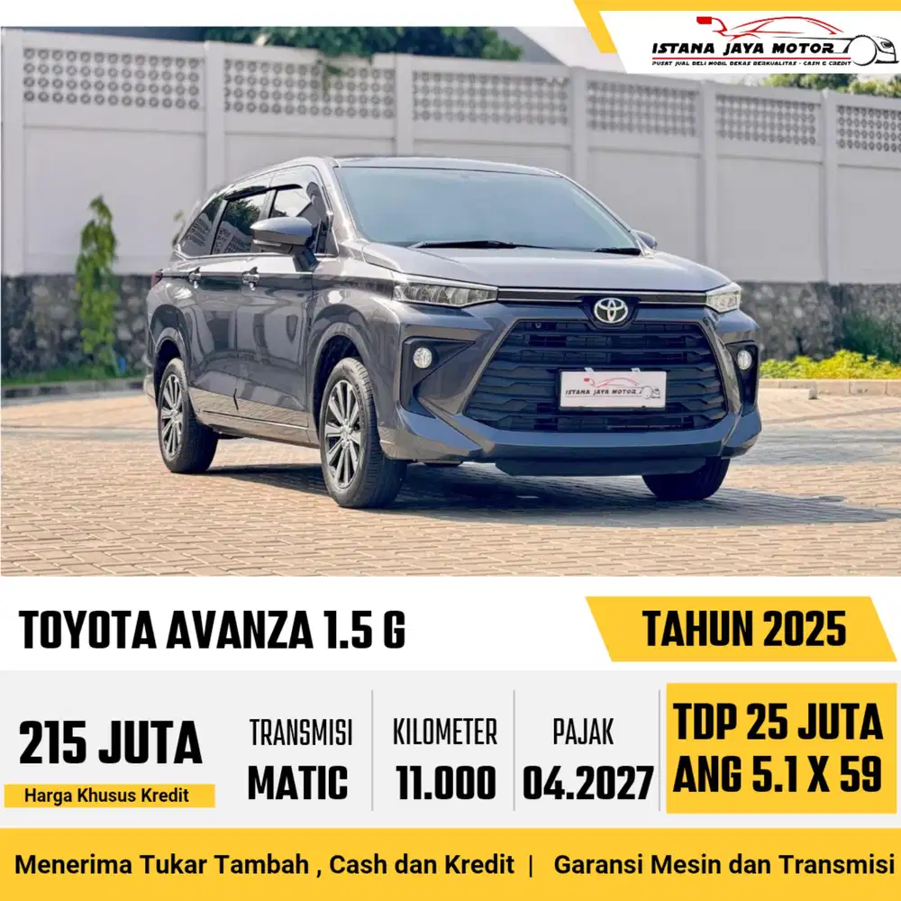 TOYOTA AVANZA 1.5 G 2025