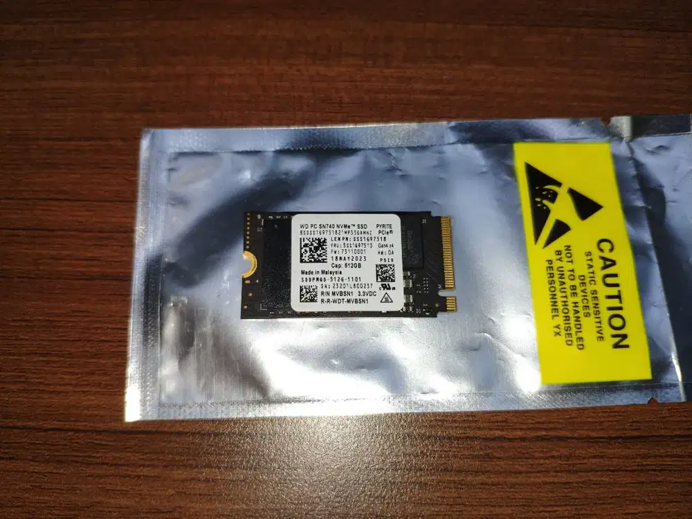 SSD 512GB WD PC SN740 PCIE 4.0 NVME 2242 Health 96% M.2 2280 NGFF