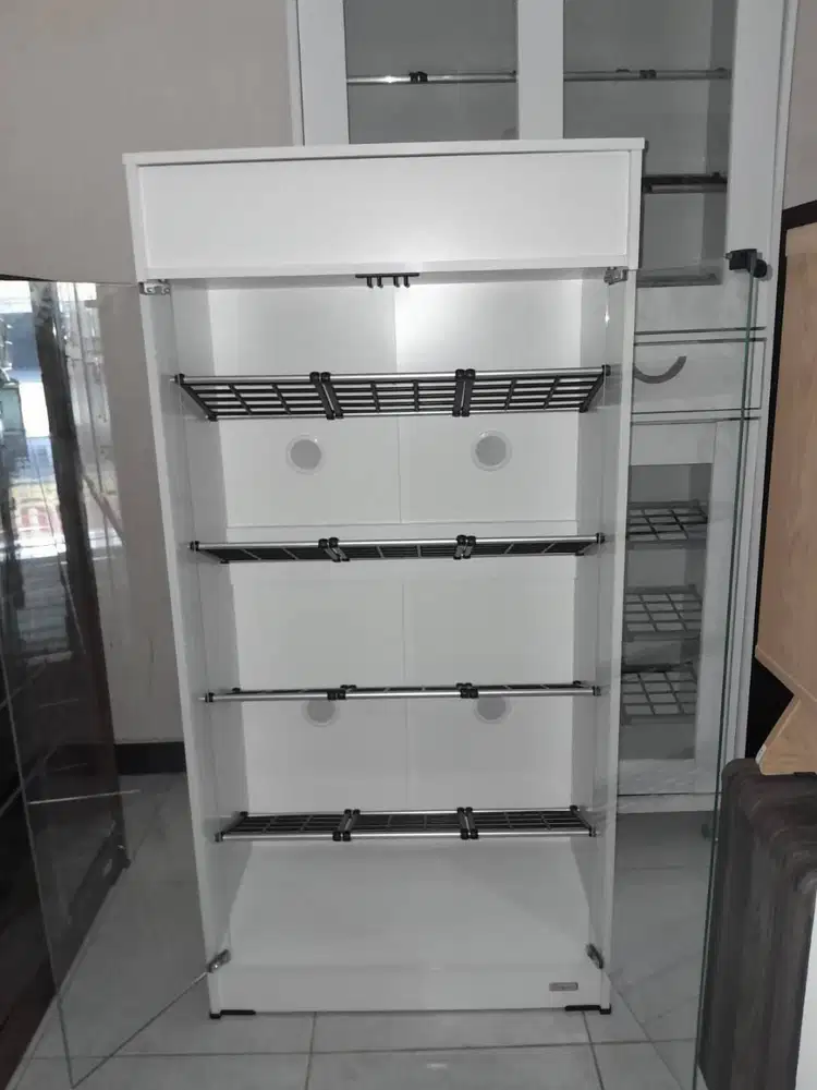 PROMO RAK SEPATU 4 TINGKAT PUTIH MINIMALIS SALE TERMURAH