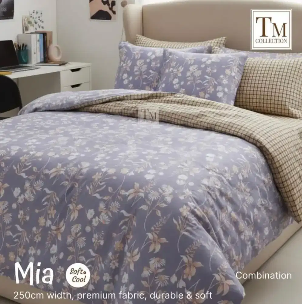Sprei katun dingin premium tm collection bunga kecil