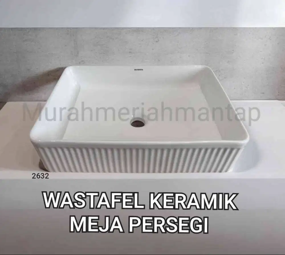 WASTAFEL KERAMIK MEJA BULAT / WASTAFEL CUCI TANGAN