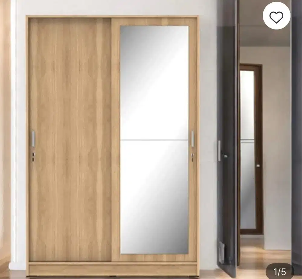 JUAL BARU LEMARI PAKAIAN 2 pintu SLIDING