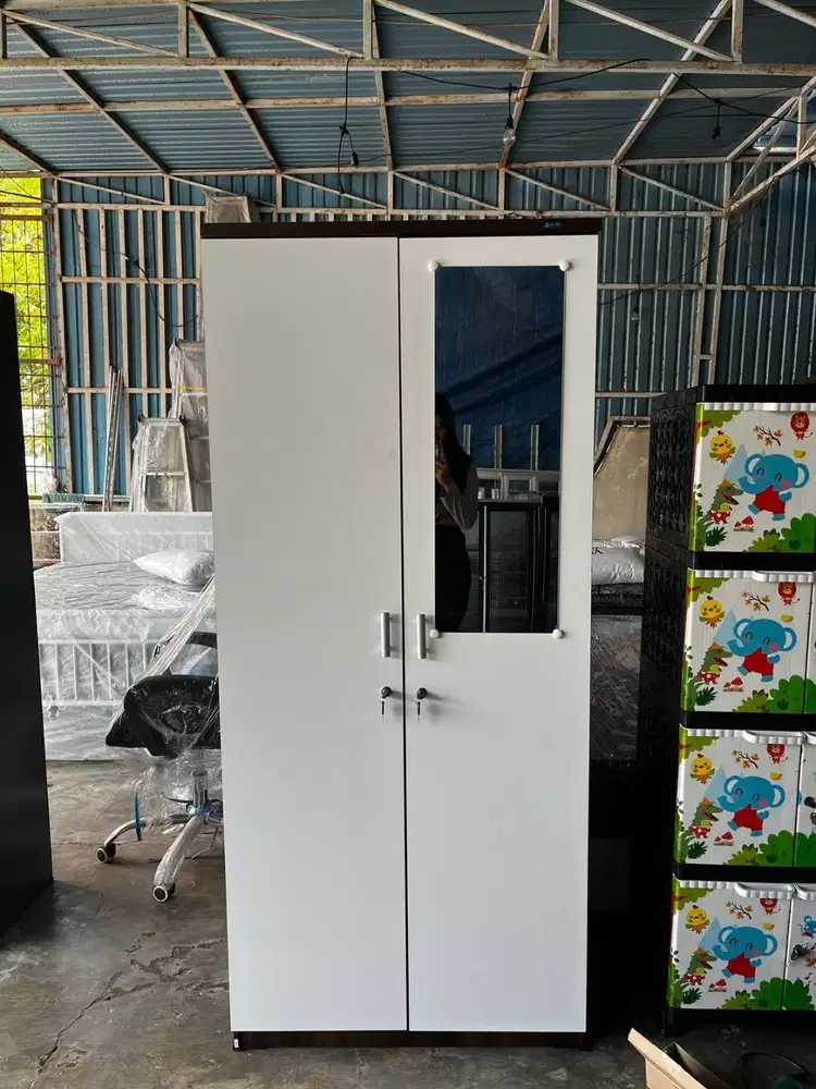 PROMO LEMARI PAKAIAN 2 PINTU GANTUNGAN TINGGI SALE TERMURAH TERLARIS