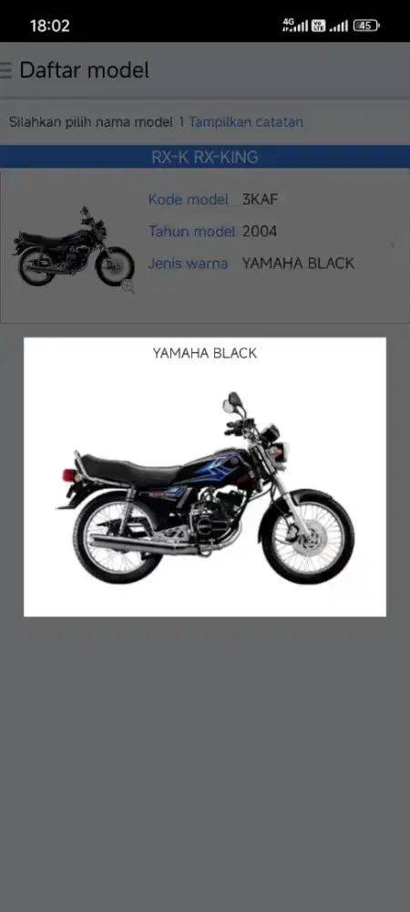 yamaha rx minggu 2004