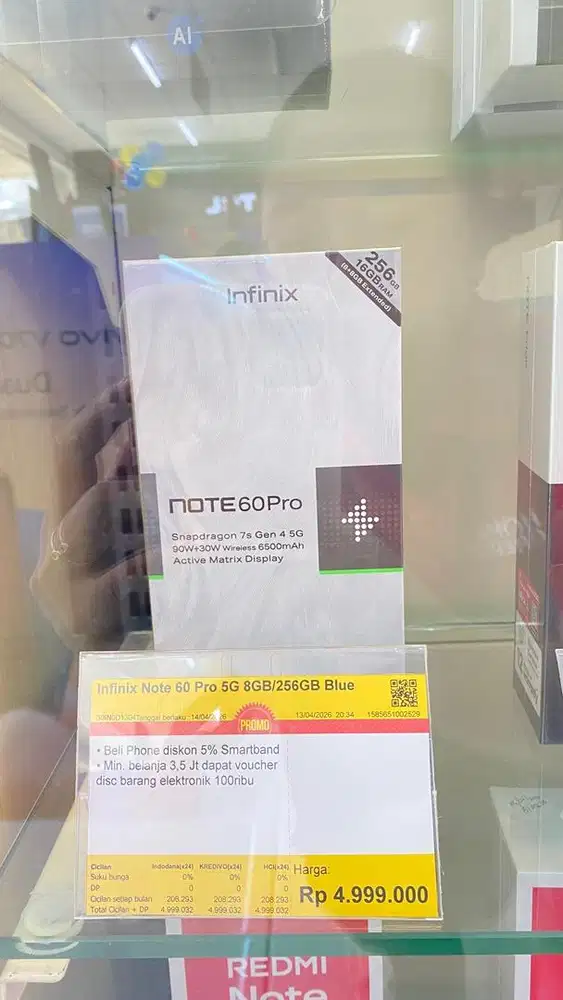 TRIPLE ZERO INFINIX NOTE 60 pro 5G 8/256GB HOMECREDIT