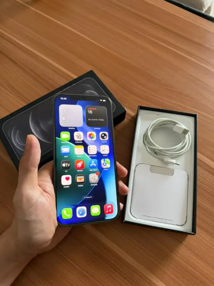 Iphone 12promax 128gb graphite resmi terdaftar