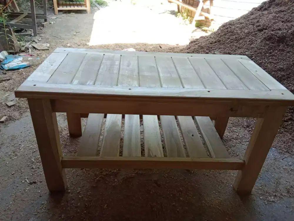 Meja tamu kayu jati