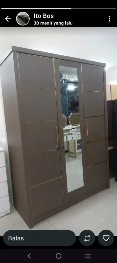 Lemari baju uk160x55x210 hpl