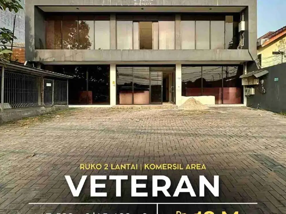 SALE / RENT VETERAN - TANAH KUSIR
GEDUNG 2 LANTAI 
KOMERSIL AREA