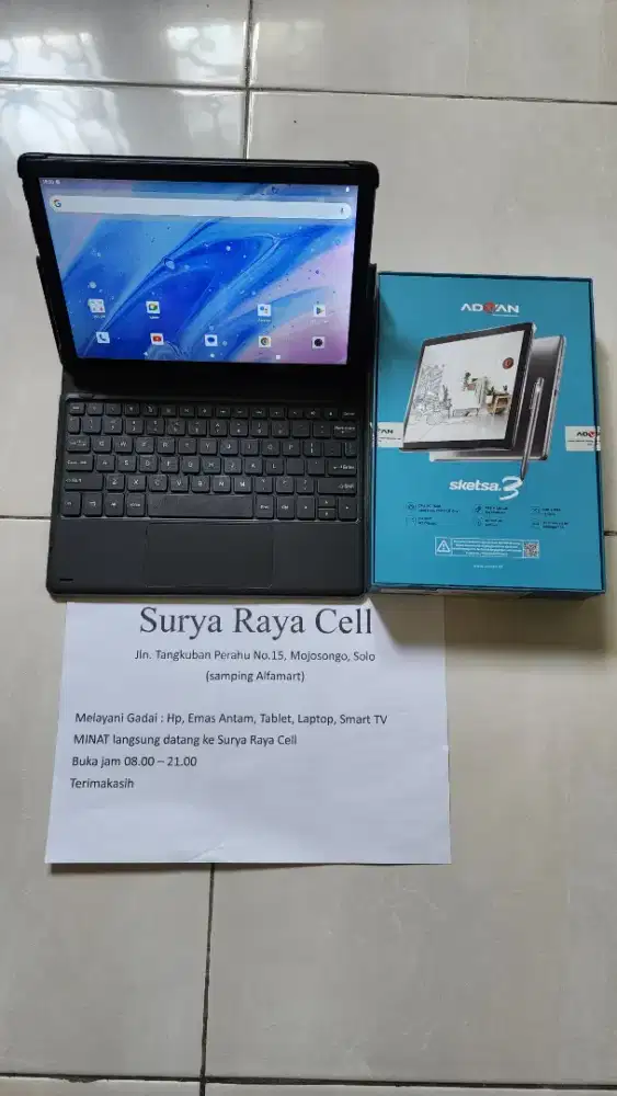 ADVAN SKETSA 3 ram 6/128Gb Lengkap Mulus FullSet ORI like new grs 1thn