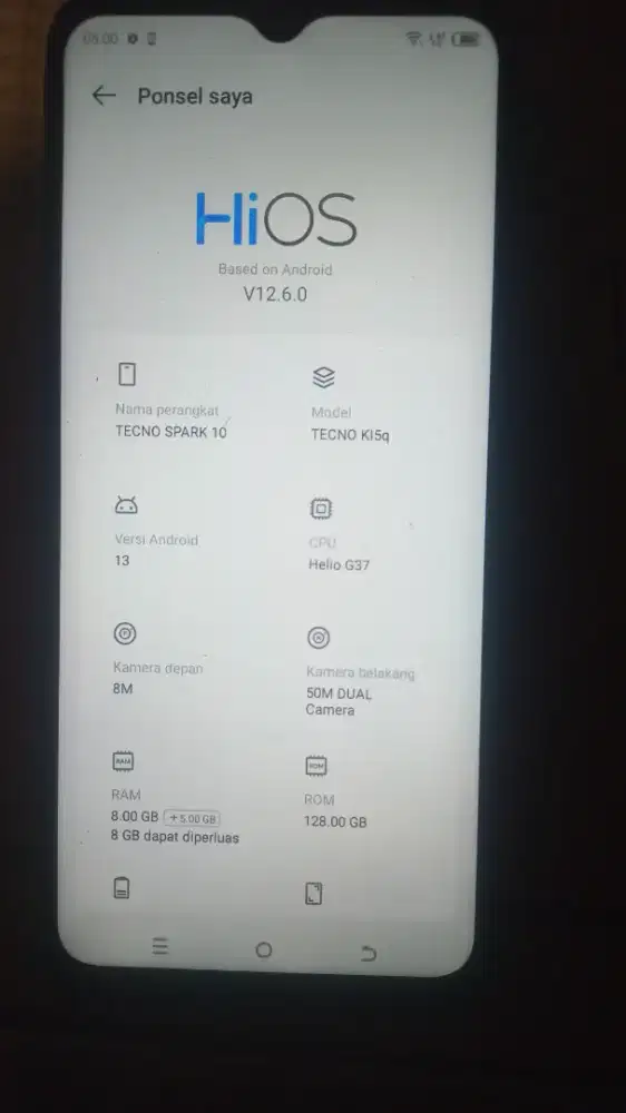 Jual HP tekno spart 10