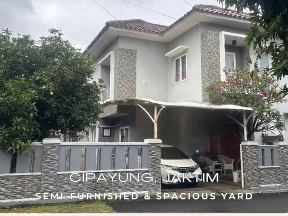 Rumah Asri Semi-Furnished Akses 2 LRT + Tol, Cipayung Jaktim- SHM