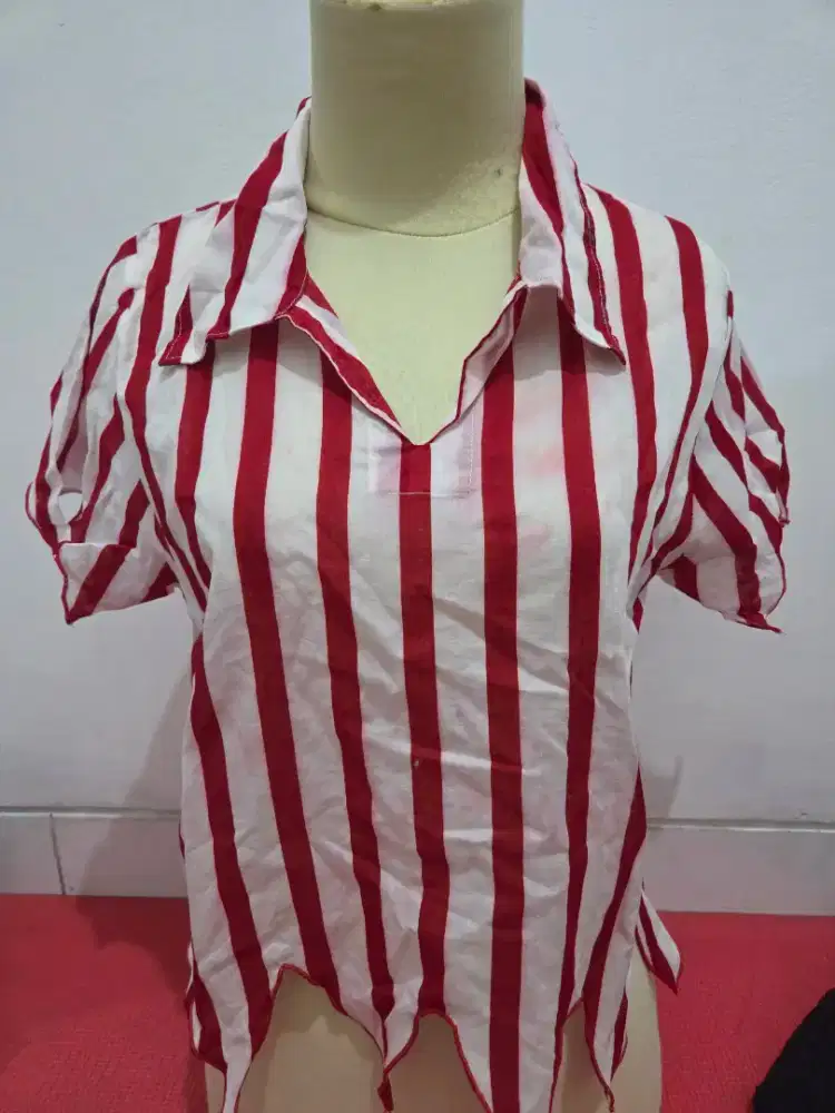 Baju wanita bajak laut crop top