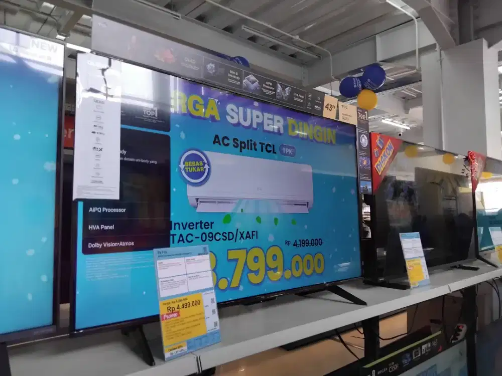 TV TCL 43 inch 4k uhd qled google tv