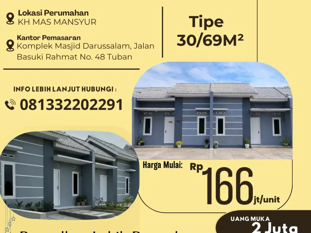 Rumah Subsidi Harga Terjangkau Ambil Unit Surya Madani Sekarang