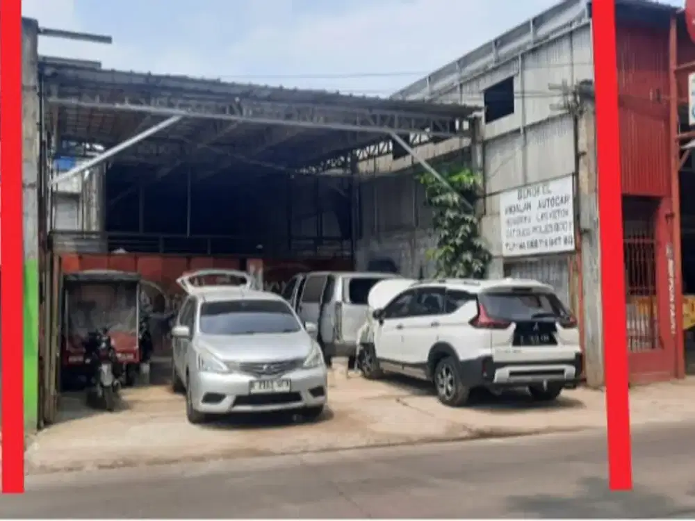 Bengkel Komersial Strategis di Pinggir Jalan Raya - Dekat Kota Wisata Ciangsana