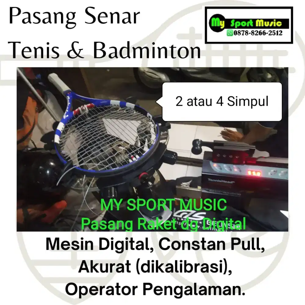 Jasa Pasang Senar Badminton & Tenis