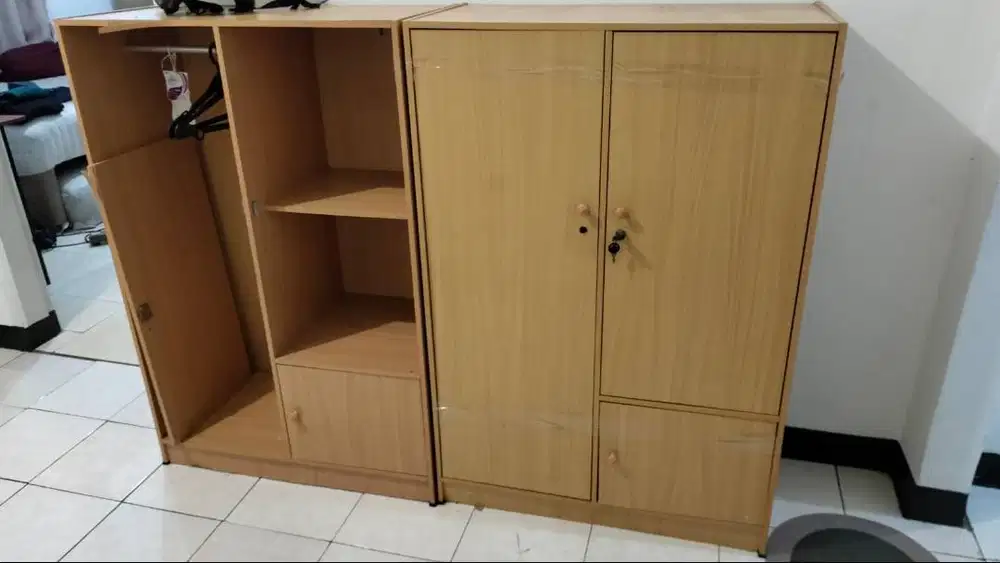 Jual lemari baju bekas 1 set (2 pcs)