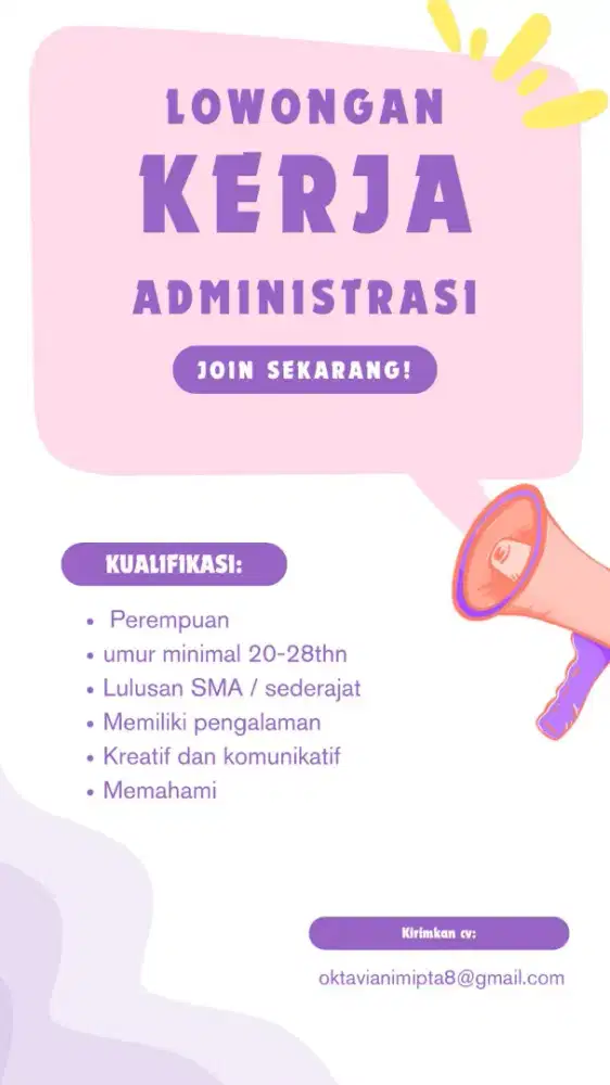 Cari secepatnya admin wanita