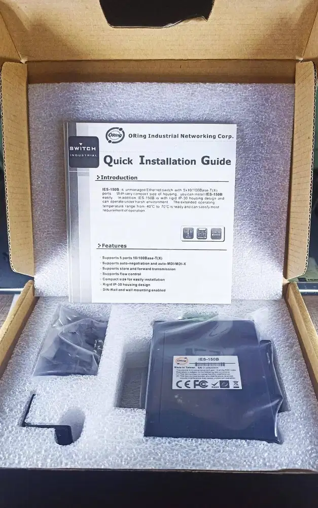 ORing IES-150B, 5 Port Unmanaged Industrial Ethernet Switch