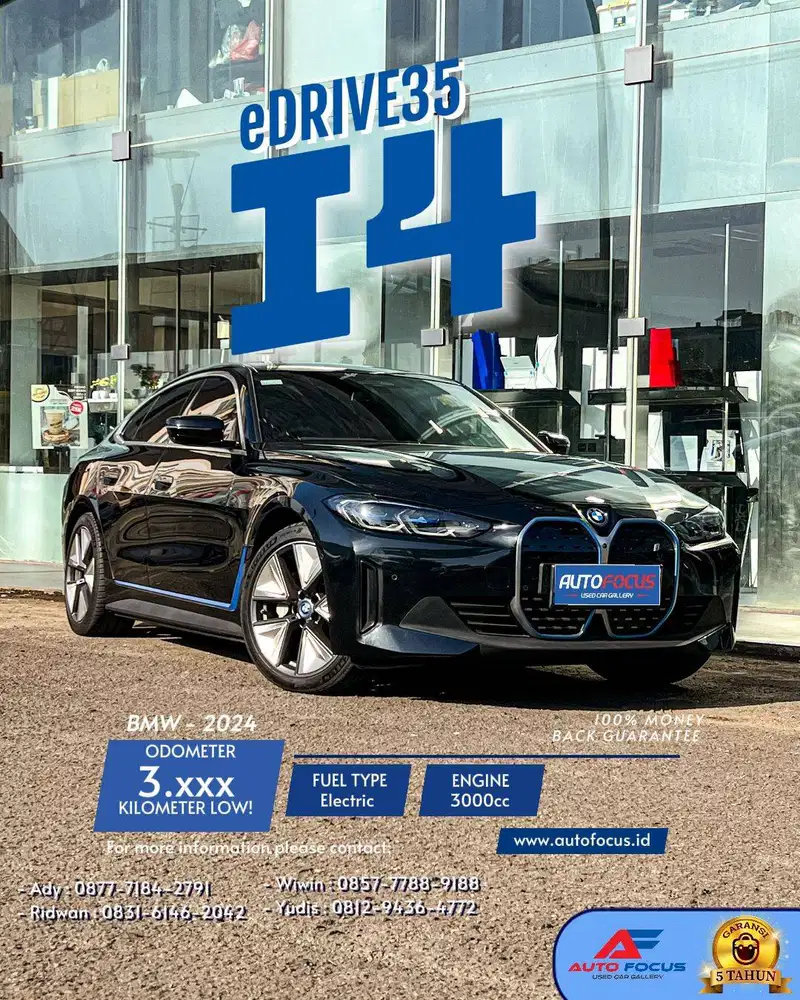 BMW i4 i 4 eDrive35 eDrive 35 AT Black On Maroon NIK 2024