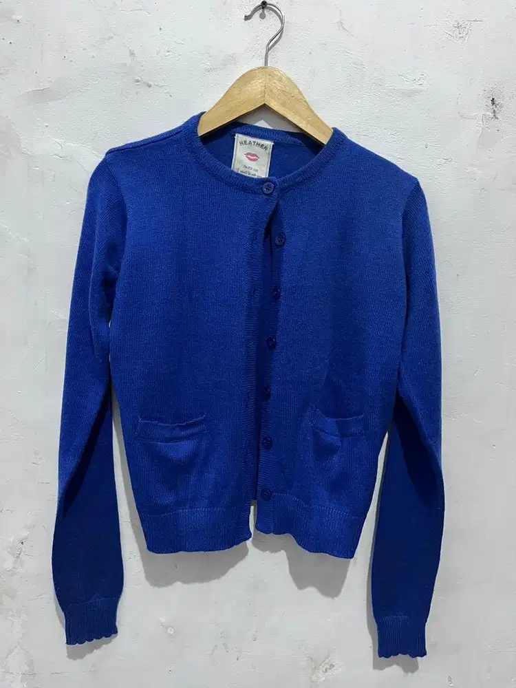 Cardigan biru elektrik ld 100-110