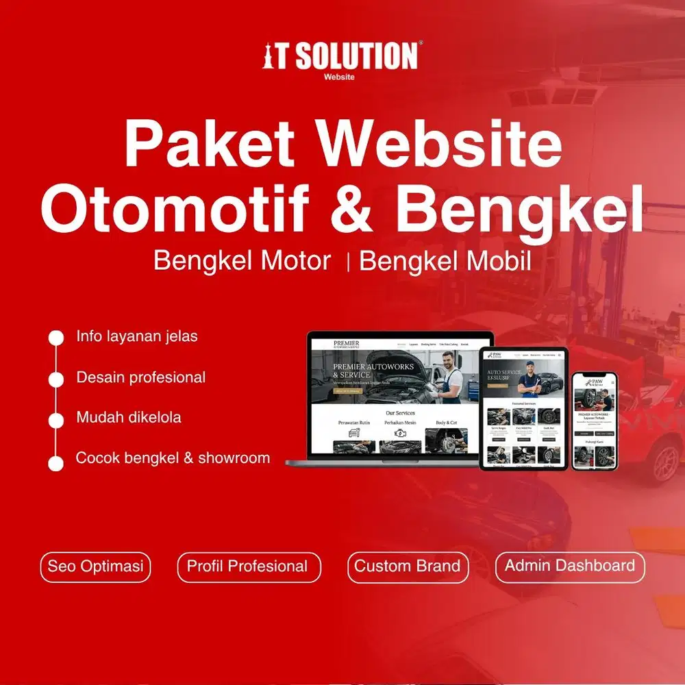 Pembuatan Website Bengkel Otomotif Profesional