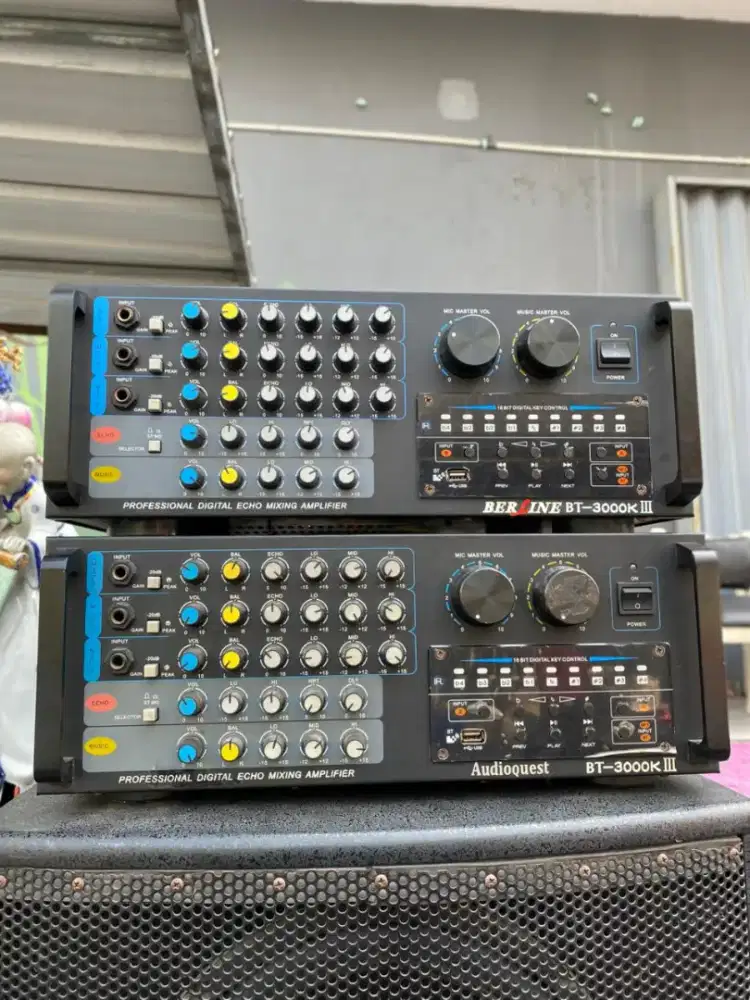 2 pcs Ampli Mixer Karaoke  Sound 3000, Audioquest dan Berline