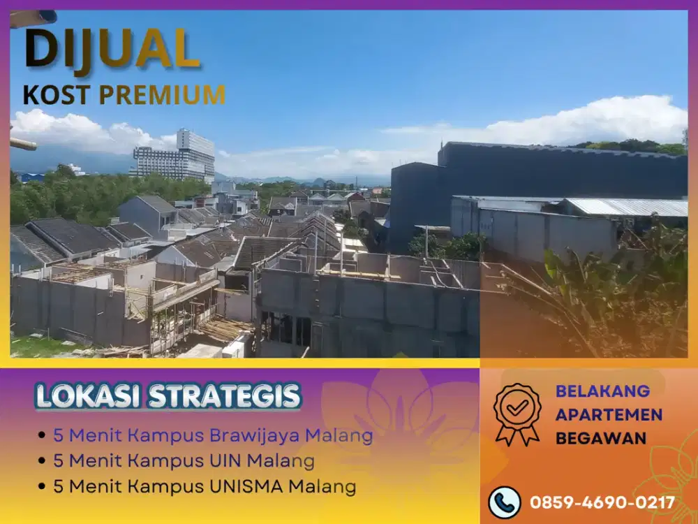 Cocok Dibangun Kos Kosan 5 Menit Kampus UMM Malang Jual Kost Sertifikat