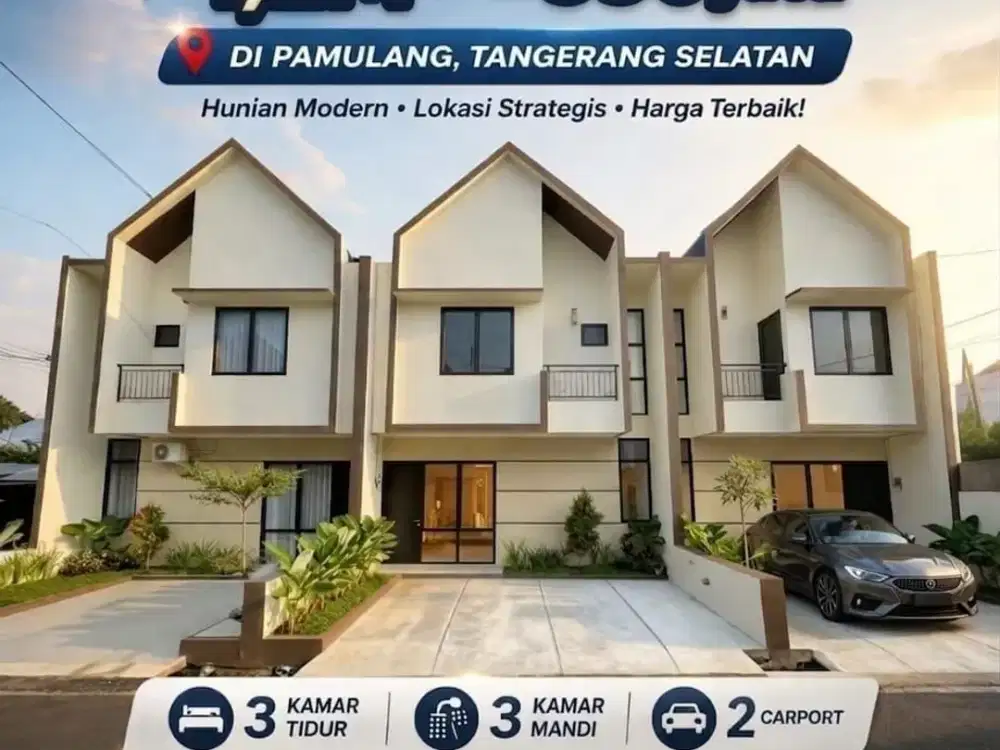 Rumah Baru di Pamulang 3 Kamar Dekat Pasmod & Mall BSD