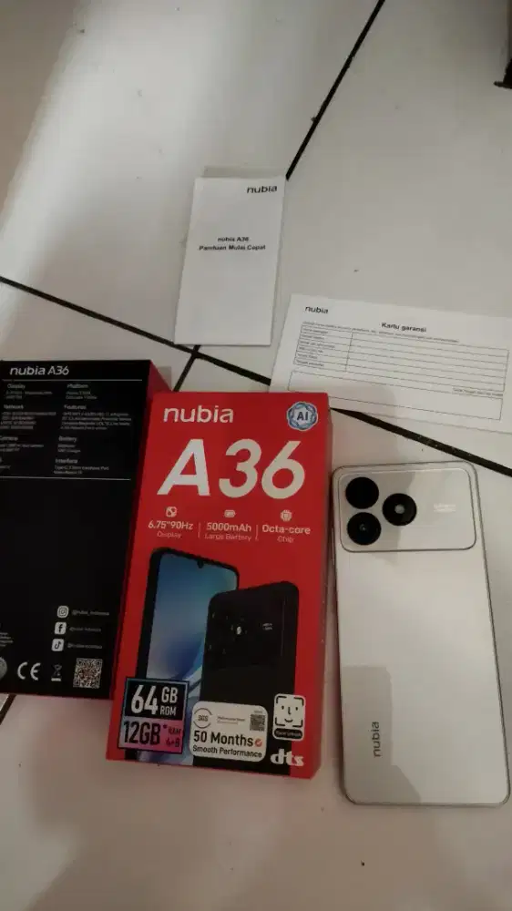 jual hp zte nubia a36 mulus dan murah